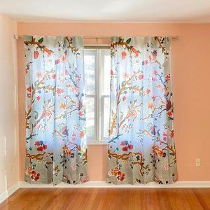 Anthropologie Blue Cecilia Curtains 63"x50"